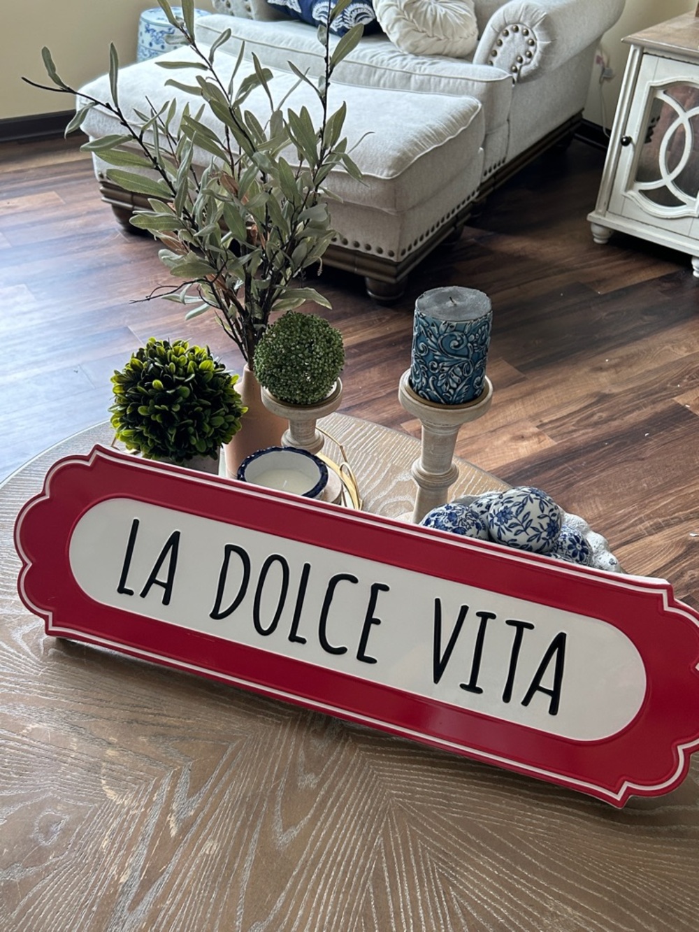NEW! Vintage Inspired Mediterranean Italian La Dolce Vita Metal Sign